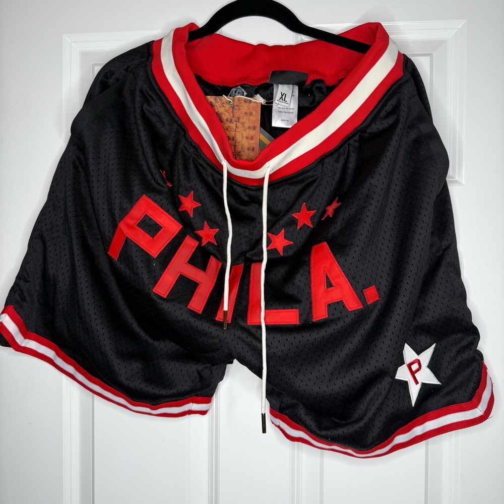 Men's Philadelphia Stars Rings & Crwns Black Replica Mesh Shorts